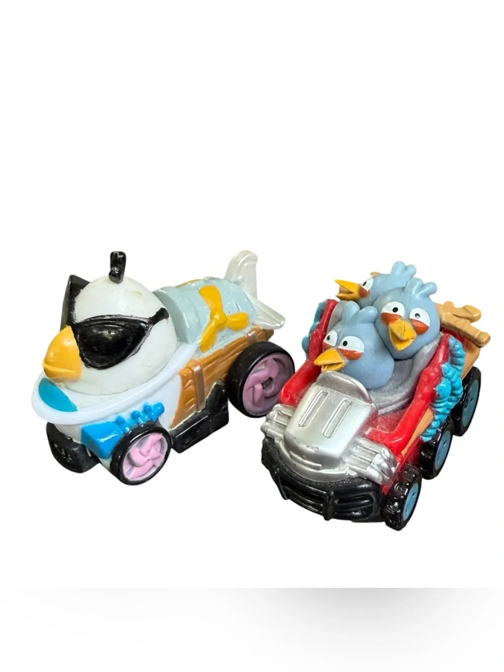 Angry Birds Go Telepods Dual Launcher 6 Race Cars Clear Stands Replacement